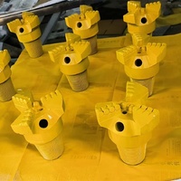 Foret PDC 151 mm à 3 ailettes pour forage de puits d'eau dans roches dures, outil de coupe en carbure forgé pour l'exploitation minière, pièces de machines minières