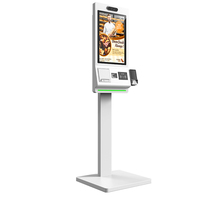 Terminal de quiosco Android Windows de 21,5 pulgadas, pantalla táctil, código QR, impresora térmica RFID para tienda minorista, centro comercial interior