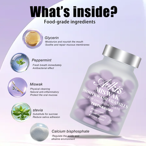 Promotion à Durée Limitée Ailkis Comprimés de Dentifrice Portables de Voyage Soin Buccal <span class=keywords><strong>Muguet</strong></span> Nettoyage en Profondeur Élimination des Taches Jaunes Conception Solide - Product Image 2