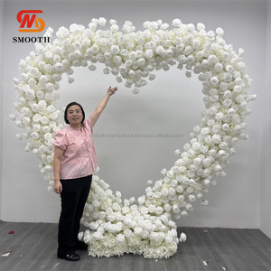 SMOOTH Hot Selling Elegant White Rose With Leaves Flower Arch And Flower Ball Series For Wedding Events Decor - Product Image 6