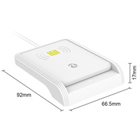 Lector de tarjetas USB ZOWEETEK pago RFID / NFC lector de tarjetas escritor para Windows Mac OS Linux Android lector inteligente escritor tarjeta con Chip