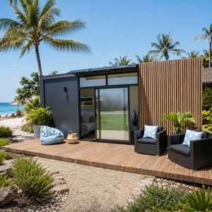 Casa Vacanze Costiera con Container Espandibile da 40 Piedi, <span class=keywords><strong>Design</strong></span> Prefabbricato e Aspetto Esterno Moderno - Product Image 1