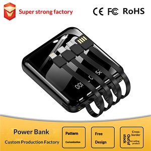 <span class=keywords><strong>Batería</strong></span> <span class=keywords><strong>Externa</strong></span> Portátil con Superficie de Espejo, 10000 mAh, Carga Rápida, Gran Capacidad, Cable Integrado, Logotipo Personalizado - Product Image 4