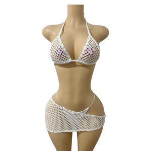 Yingli Abbigliamento Sexy da Discoteca con Strass per Donne, Outfit Aderente per Feste in Bar negli USA - Product Image 4