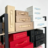 Boîte en carton, boîte magnétique, fermeture pliable, emballage plat, boîte cadeau en carton, finition mate, logo personnalisé, poignée en cuir cosmétique