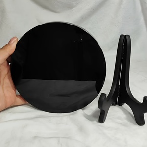 Obsidienne naturelle en gros, polie miroir magique, pour la méditation à domicile, le Feng Shui, l'autel Wicca, cadeau d'Halloween, collection de cristaux - Product Image 2