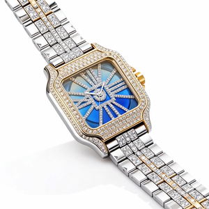 Orologi di Lusso di Alta Qualità con Diamanti Moissanite VVS Placcati in <span class=keywords><strong>Oro</strong></span> <span class=keywords><strong>Rosa</strong></span> per Uomo e Donna - Product Image 5