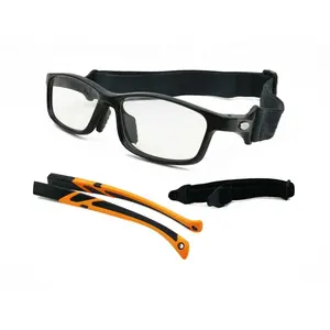 Zilead — lunettes de sport légères TR90, coloris unis, grande taille, avec sangle élastique, sports pour hommes