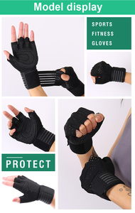 Luvas de proteção para palma, levantamento de peso, fitness, academia, treino com apoio para o pulso unissex - Product Image 6