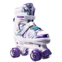 Patins à roulettes réglables à quatre roues, 4 roues lumineuses pour enfants, garçons et filles