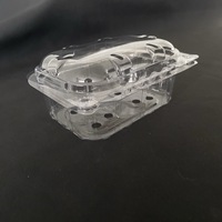 Conteneur en plastique transparent ventilé en RPET recyclé, écologique, capacité 150g, prêt à être expédié, pour l'emballage des fruits