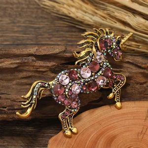 Broche de Unicórnio com Strass para Homens e Mulheres, Acessórios de Joalheria, Presentes para Casais em Festas e Feriados - Product Image 5