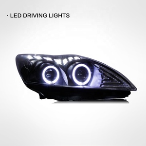 Conjunto de Faros Delanteros LED de Modificación para Ford <span class=keywords><strong>Focus</strong></span> Clásico 2009-2013, Lentes con Ojos de Ángel, Luz Diurna, Lámpara de Xenón - Product Image 1
