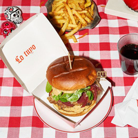 Boîte à hamburger en carton rose personnalisée pour frites, sandwich, frites, hamburger, emballage pour poulet frit, boîte à nourriture en carton