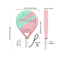 Raquette de padel PATSSPORT personnalisée légère en fibre de carbone T700 finition mate série Macaron BES-D Teardrop, noyau en mousse EVA 15-17, modèle d'entrée