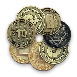 Cina fabbrica diretta su misura artigianato in metallo 2D 3D doppia sfida monete per Souvenir