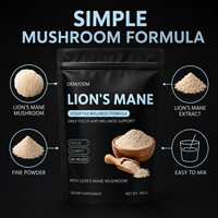 Poudre de champignon Crinière de lion à absorption rapide, haute pureté, sans agglomération, goût doux, pour le bien-être cérébral quotidien, support OEM/ODM