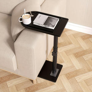 <span class=keywords><strong>Table</strong></span> <span class=keywords><strong>basse</strong></span> et <span class=keywords><strong>table</strong></span> d'appoint télescopique en bambou moderne, support de rangement pour baignoire portable, hauteur réglable, meubles de salon - Product Image 6