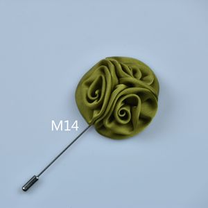 Tecido Rose Flower Broche Rosa e Verde Broches para Homens Suit - Product Image 5