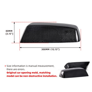 Cubierta de Espejo Retrovisor de Fibra de Carbono 308mm x 80mm Para Chevrolet GMC Silverado Juego Completo - Product Image 1