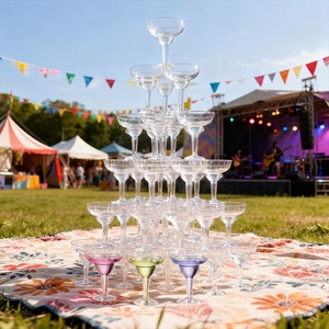 Vasos de Margarita de Plástico de 8 oz, Irrompibles, Desechables, Desmontables y Reutilizables para Margaritas, <span class=keywords><strong>Martini</strong></span> y Cócteles - Product Image 5