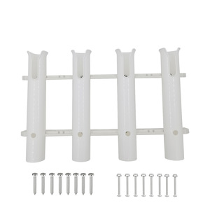 Support de canne à pêche télescopique à 4 tubes en PP blanc pour équipement de pêche en bateau - Product Image 5
