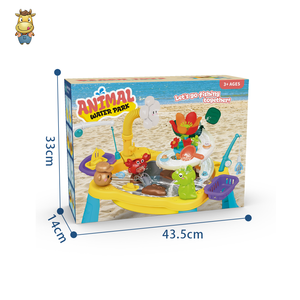Table de jeu électrique tournesol pour sable et eau avec canne à pêche et fontaine, jouet sensoriel d'extérieur pour tout-petits, jouet de plage, vente en gros - Product Image 3