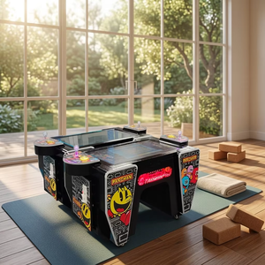 Machine de jeu d'arcade à monnayeur, jeu de tir de bulles serpent, <span class=keywords><strong>Pac</strong></span>-<span class=keywords><strong>Man</strong></span>, bataille de balles, Gyro War, <span class=keywords><strong>en</strong></span> métal, anglais, 6 ans, électronique, multijoueur - Product Image 1