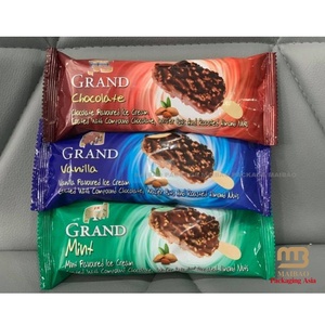 Fond blanc transparent universel peut être personnalisé crème glacée alimentaire le nouveau style Logo taille motif sac de crème glacée personnalisé - Product Image 6