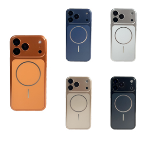 Coque de téléphone de luxe à chargement magnétique sans fil pour iPhone 17 Air 13 14 15 16 Pro Max, couleur unie, grande fenêtre, antichoc - Product Image 3