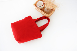 Wholesale Custom Logo Cute Small <b>Canvas</b> Tote <b>Bag</b> Eco Friendly Reusable Solid Color Cotton Tote <b>Bag</b> - Product Image 4