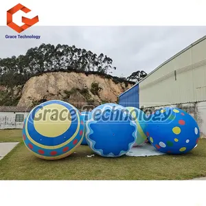 Giant Inflatable Easter Egg for Advertising, Inflatable Stage Decoration LED Lighting Inflatable Easter Eggs Balloon