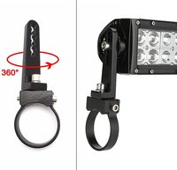 Support de fixation pour barre de protection, barre anti-choc, barre de toit, cage de protection pour camions, kit de support pour barre lumineuse LED HID, tube en aluminium de 2 pouces