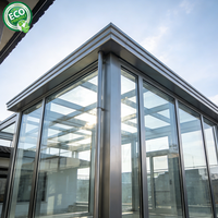 Kit de serres modulaires en aluminium 4 saisons avec toit en verre, fabricant de Foshan, solarium, véranda, salle de soleil