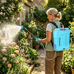 Pulvérisateur électrique ONEVAN 20L, agricole, sans fil, haute capacité, pistolet d'irrigation pour jardin, pulvérisateur à dos, outil compatible <span class=keywords><strong>Makita</strong></span> <span class=keywords><strong>18V</strong></span> - Product Image 5