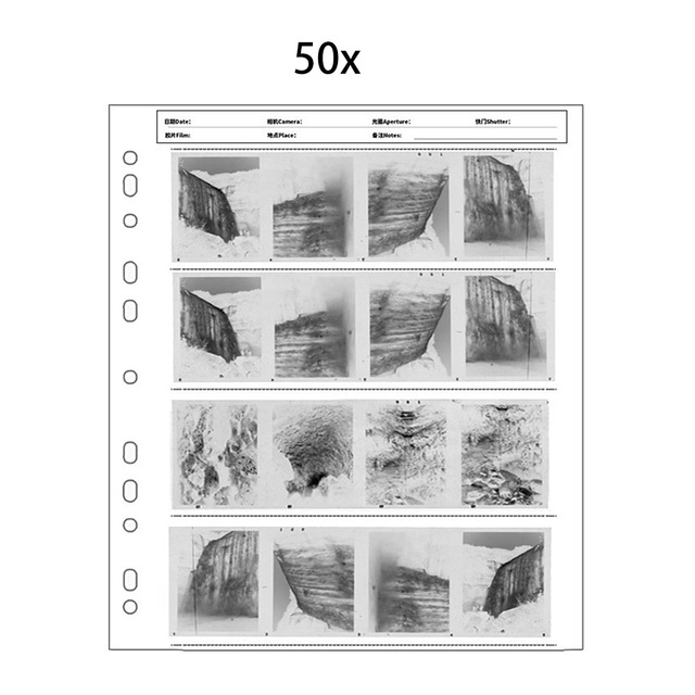 Acid-Free Film Storage Pages - Archival Quality Negative Sleeves for 35mm & 120 Film, Transparent Protective Preservers