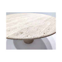 Table à manger design classique Mobilier de salon en pierre Table à manger contemporaine en travertin beige