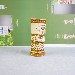 Creative American Tiki Bar 400ml Taza de porcelana esmerilada Taza de cóctel Hawaiano para regalos de negocios Restaurantes del Día de San Valentín - Product Image 3
