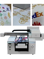 Imprimante UV à plat pour coques de téléphone en acrylique, signalétique métallique cylindrique, étiquettes en cristal, machine d'impression couleur 3D EPS I3200 Chine A3/A2/A1