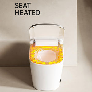 <span class=keywords><strong>WC</strong></span> intelligent en céramique monobloc de style moderne avec télécommande, vidange en S, montage au sol, bidet, accessoire de salle de bain - Product Image 1