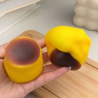 Boule anti-stress souple et modelable en forme de pudding croustillant au caramel, jouet sensoriel transfrontalier le plus vendu, fait main