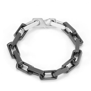 Brazalete de Moda Estilo Hip Hop, Grueso, con Acabado Pulido, Resistente a la Decoloración, Chapado en Oro Rosa, para Mujer/Hombre - Product Image 5
