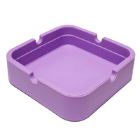 Cendrier en silicone circulaire et carré, résistant aux hautes températures, personnalisable avec logo, neuf couleurs, design créatif et original, pour articles ménagers
