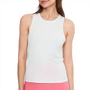 Men's <b>White</b> Sleeveless <b>Tank</b> <b>Top</b> Crew Neck Solid Breathable Knitted 100% Cotton 275 GSM Sporty Casual Wear - Product Image 1