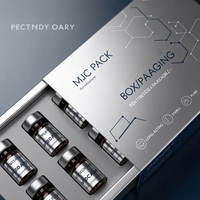 Boîte d'emballage pour flacon de peptides en papier C1S de haute qualité 350 g/m² avec lamination brillante pour un emballage durable et économique