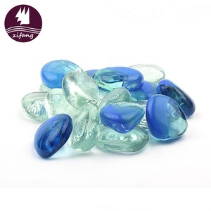 High Quality Translucent <strong>River</strong> <strong>Stone</strong> Craft Flat Beads Glass - Product Image 4