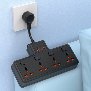 Presa a muro elettrica domestica Multi presa presa di estensione per sovratensione striscia di potenza 16A nominale 4 AC <span class=keywords><strong>con</strong></span> <span class=keywords><strong>interruttore</strong></span> e USB - Product Image 4
