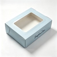 Caja de Embalaje para Donuts Desechable de Grado Alimenticio, Impresión Digital, Caja de Papel Ecológica para Donuts, Contenedor para Llevar para Tiendas