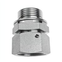 Réducteur de type DIN BITE filetage mâle adaptateur de raccords de tubes hydrauliques droits extrémités de goujon de filetage britannique BSP avec joint torique d'étanchéité