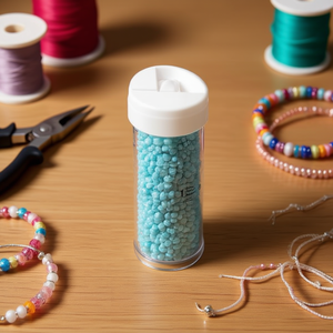 Perline ILAN Abalorio da 5 mm azzurro chiaro per la creazione di gioielli e forniture artigianali - Product Image 3